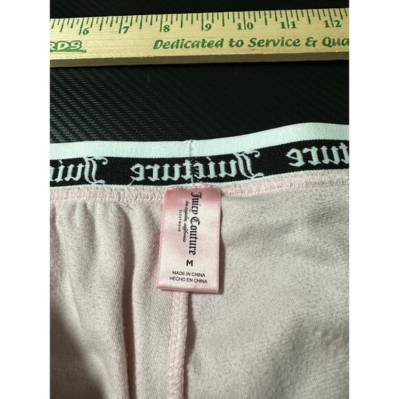 Juicy Couture Y2K  “JUICY” Jeweled Comfy Lounge Set Pink Velour Size Medium - Picture 6 of 16